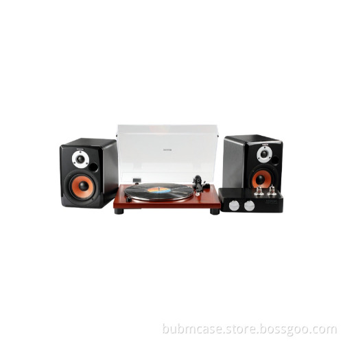 VOXOA T70 Wood Turntable with USB Rec Built-in switchable phono pre-amplifier